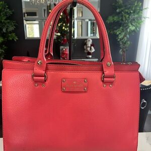 Kate Spade Wellesley Vibrant Coral Satchel